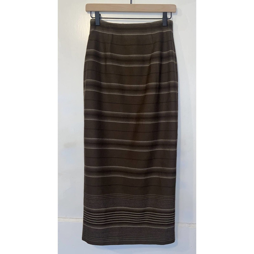 Ralph Lauren Polo Petite 6P Southwestern VTG Skirt Fringe Ranch RRL Green Rodeo